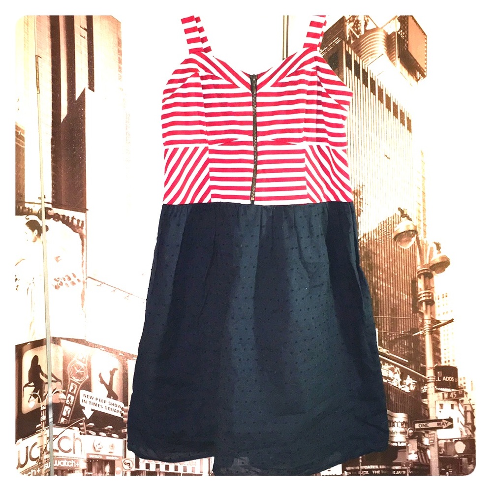 Red, white and blue dress